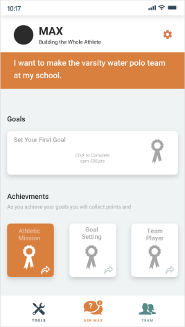 Medium-fidelity wireframe of the event details screen.
